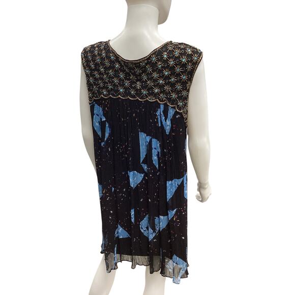 Moulinette Soeurs By Anthropologie Dress Women’s Size 8P Beaded Top Part Black - Picture 4 of 6